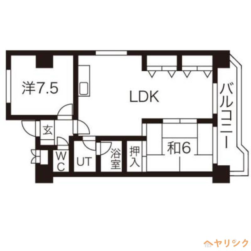 マジェスティハイツ御成(2LDK/7階)の間取り写真