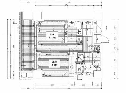 リーガル京町堀(1LDK/9階)の間取り写真