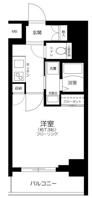 ヴェルステージ秋葉原(1K/2階)の間取り写真