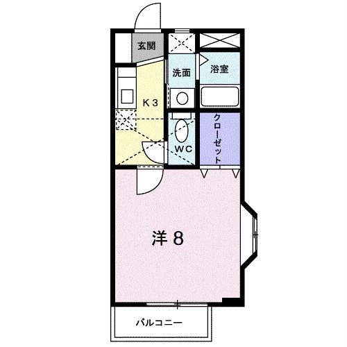 メゾンエクセルTS(1K/2階)の間取り写真