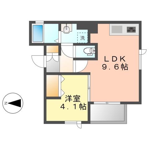LIBRA(1LDK/1階)の間取り写真