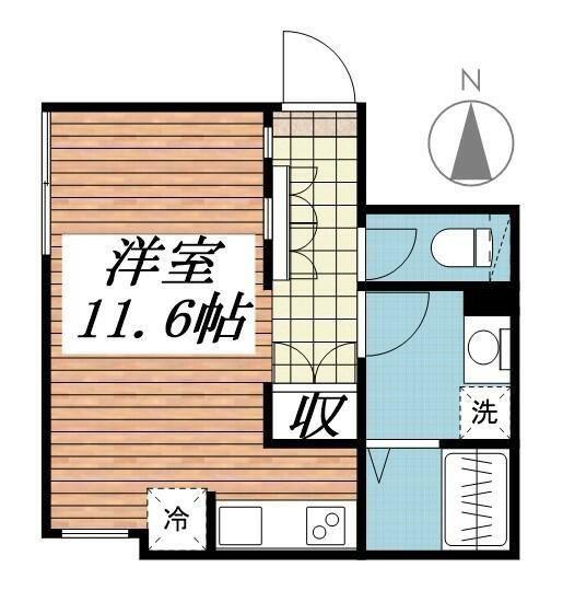 LAPIS上北沢Ⅱ(ワンルーム/2階)の間取り写真