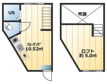 アーバンプレイス武蔵野(ワンルーム/2階)の間取り写真