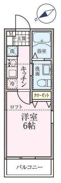 CHATEAU LIFE KIKUNA 1 シャトーライフ菊名1(1K/3階)の間取り写真