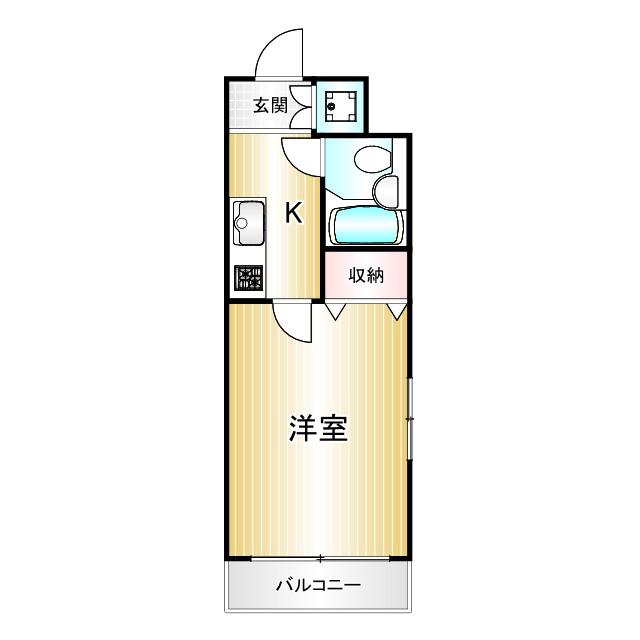 ルーブル井荻(1K/3階)の間取り写真