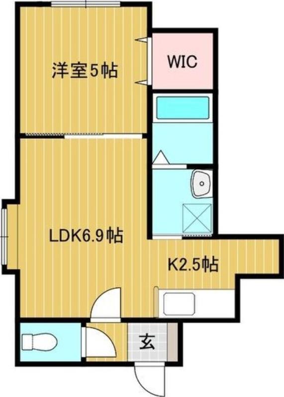 シューストリングス(1LDK/3階)の間取り写真