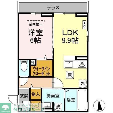プランドール(1LDK/1階)の間取り写真