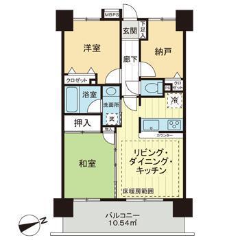 ライオンズマンション府中いちょう通(2SLDK/3階)の間取り写真