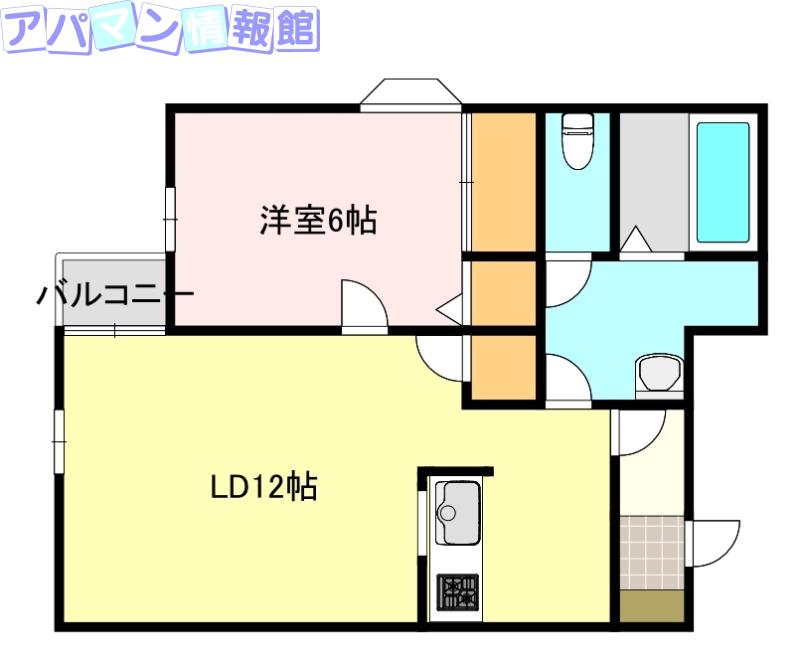 メゾンシンフォニーA(1LDK/1階)の間取り写真