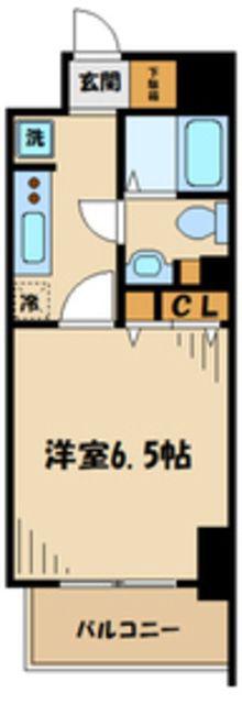 プロスペクト中央林間(1K/8階)の間取り写真