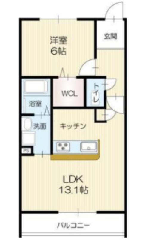 エレアージュ宝殿駅前II(1LDK/2階)の間取り写真