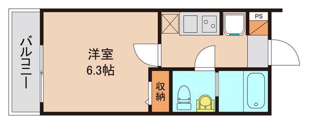 プレシャスアース取手(1K/3階)の間取り写真