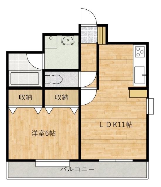 アドグレイスII(1LDK/3階)の間取り写真