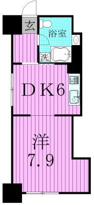 MAISON DE MERCI(1DK/3階)の間取り写真