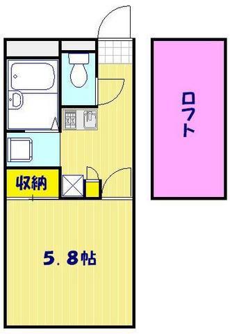 レオパレス大樹(1K/1階)の間取り写真