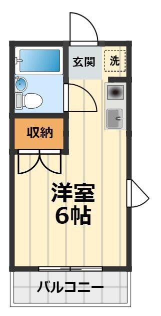 リシェス希望ヶ丘(ワンルーム/1階)の間取り写真