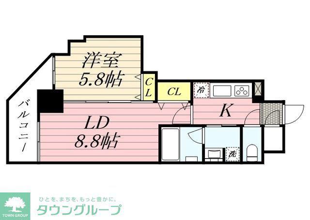 CLASSEUM飯田橋(1LDK/6階)の間取り写真