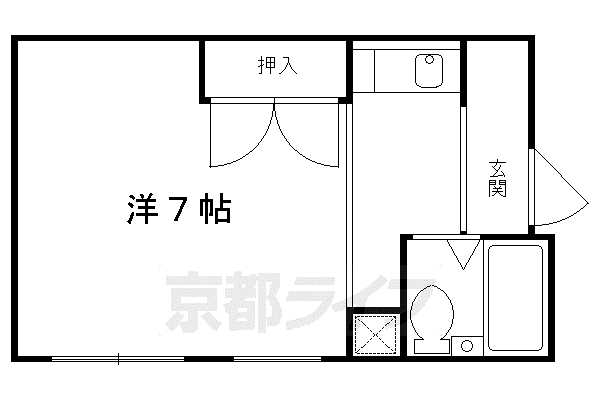J・CLUB(1K/1階)の間取り写真