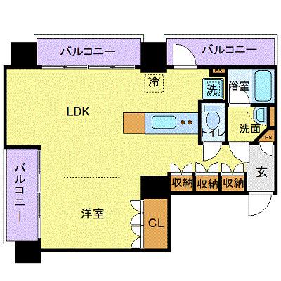 フロリス オーランティウム3(1LDK/2階)の間取り写真