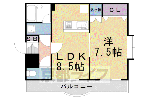 メゾン・ド・パイユ(1LDK/4階)の間取り写真
