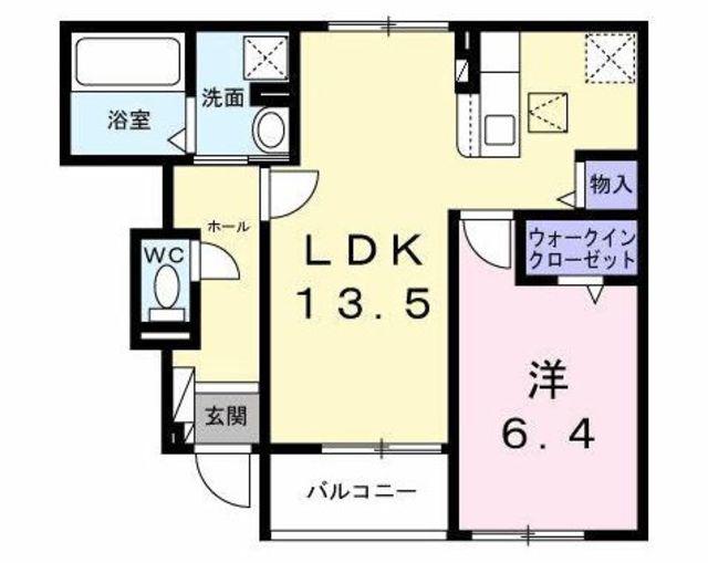 JR横浜線 相原駅 徒歩36分 2階建 新築(1LDK/1階)の間取り写真