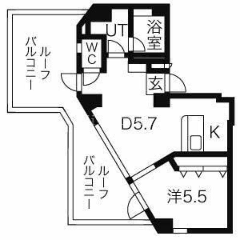 ピュアシャイン(1DK/3階)の間取り写真