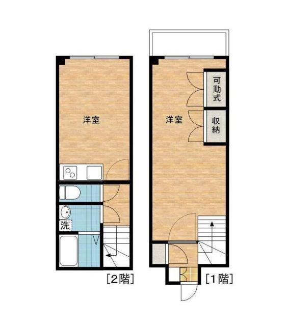 アミティ白木(1DK/1階)の間取り写真