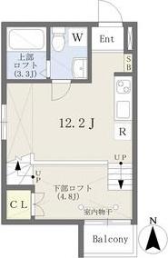 SOLID名駅南(ワンルーム/1階)の間取り写真