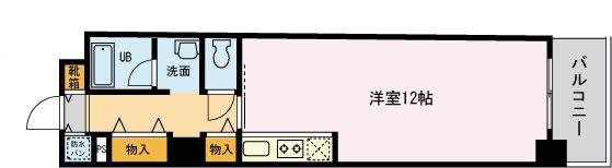 オーブ喜多乃(1K/1階)の間取り写真