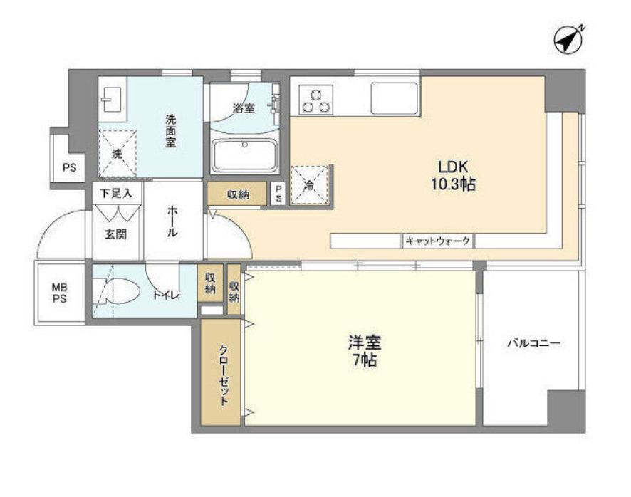 デルックス水天宮前(1LDK/2階)の間取り写真