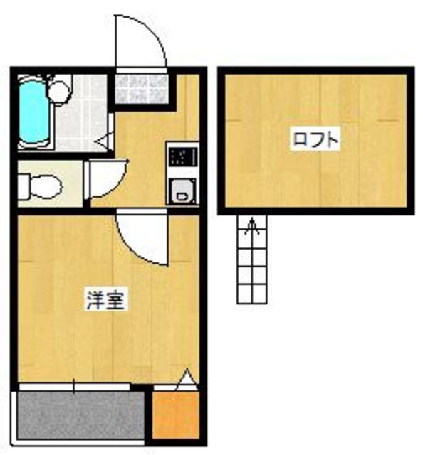 サンウィング吉塚(1K/1階)の間取り写真
