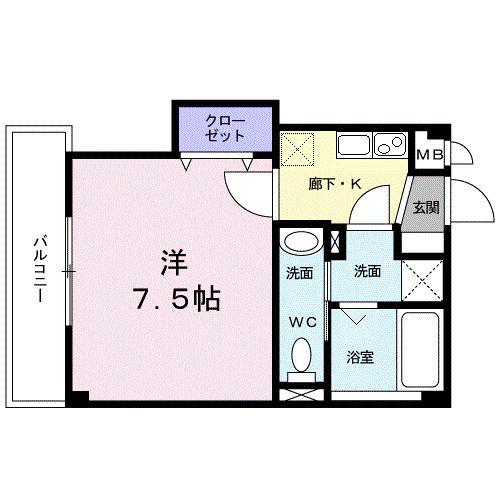 フェリエーラ南砂弐番館(1K/3階)の間取り写真