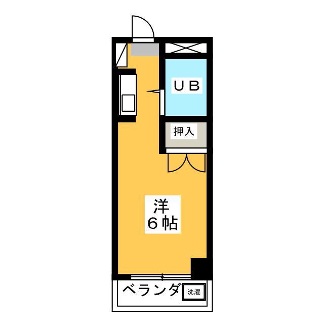 ジュネスハイム(ワンルーム/3階)の間取り写真