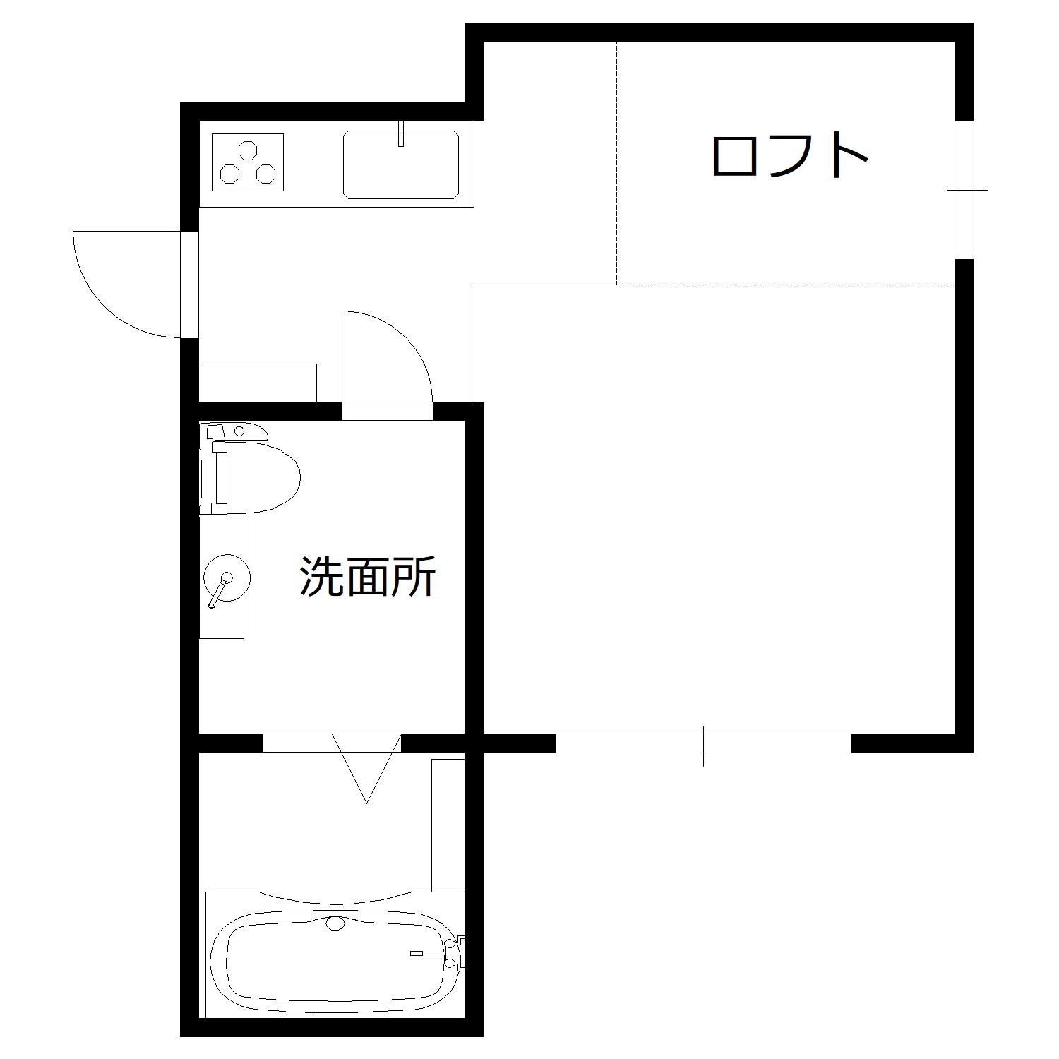 RETINA大手町(ワンルーム/1階)の間取り写真