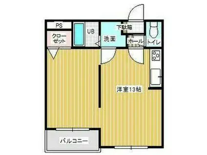 パールヒルズ(ワンルーム/2階)の間取り写真