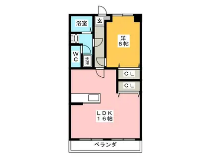 豊田ビル伊勢スカイマンション(1LDK/3階)の間取り写真