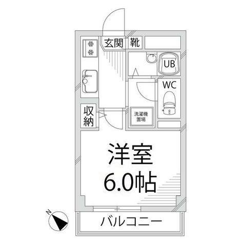 ハーブ辻井(1K/3階)の間取り写真