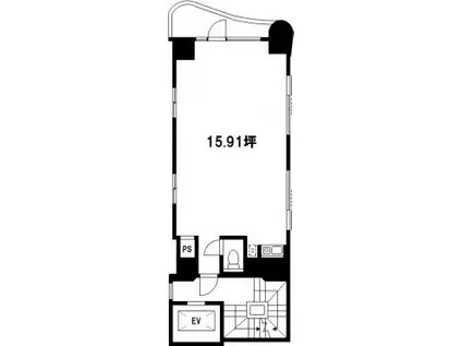 イーストワン箱崎(ワンルーム/7階)の間取り写真