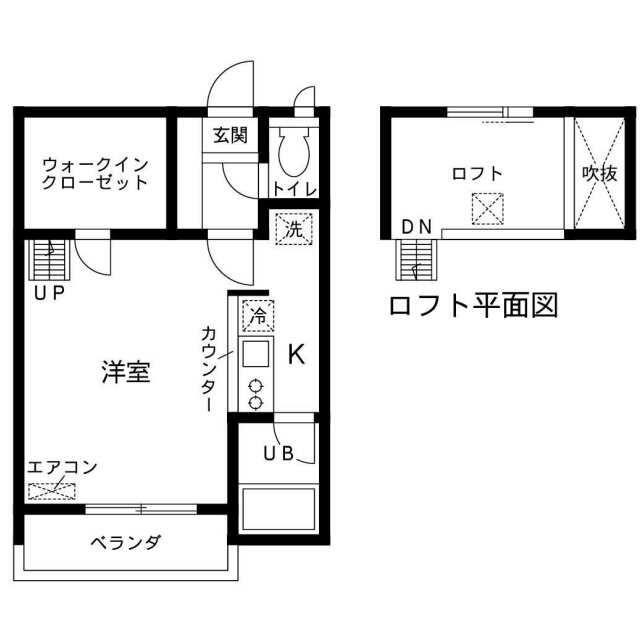 セザンヌ中条(ワンルーム/2階)の間取り写真