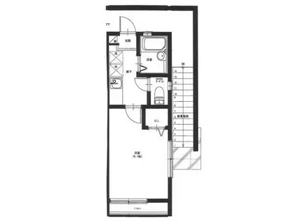 メゾンシュシュ(1K/2階)の間取り写真