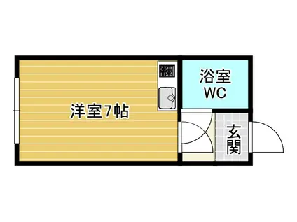 グリーンハイツEMUII(ワンルーム/1階)の間取り写真
