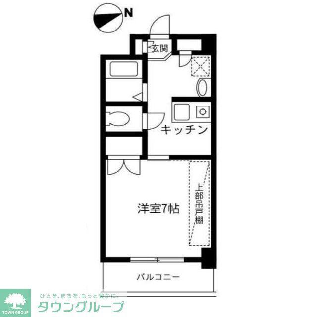 ラポール鶴嶺(1K/4階)の間取り写真