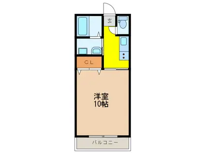 スターレット新栄(1K/2階)の間取り写真