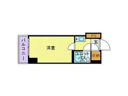 リブポート宇都宮(1K/10階)の間取り写真