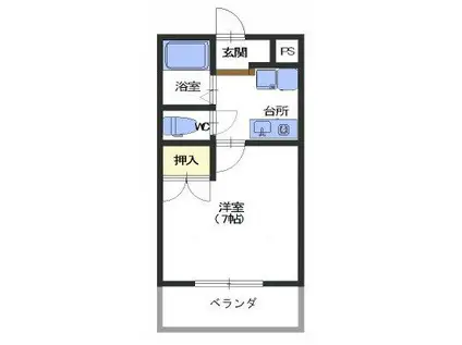 プレズントコーポ(1K/2階)の外観写真