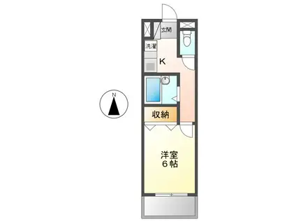 アーバンクレスト(1K/3階)の間取り写真