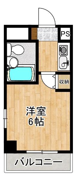 ダイニチ館Fー17(1K/1階)の間取り写真