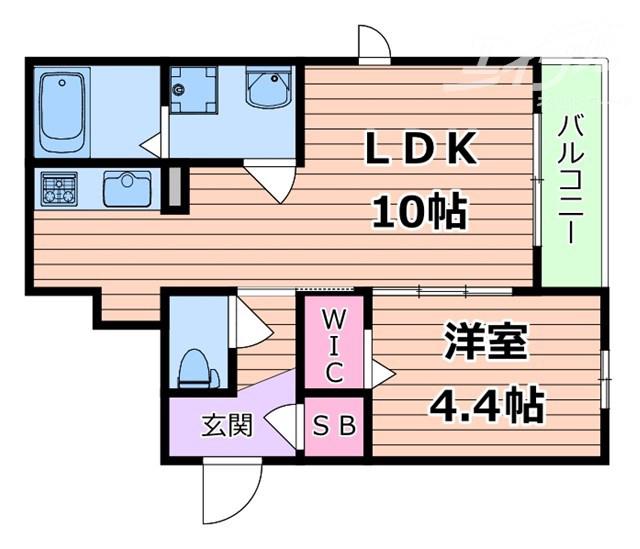 アネログランツ(1LDK/2階)の間取り写真