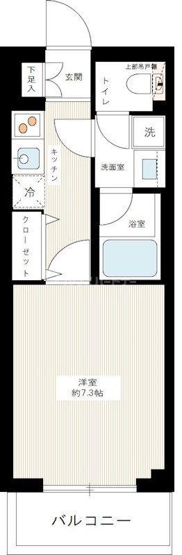 ARCOBALENO OSHIAGE イースト(1K/2階)の間取り写真