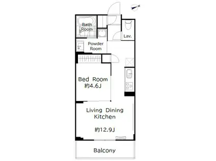 エストレージャス隨喜(1LDK/1階)の間取り写真